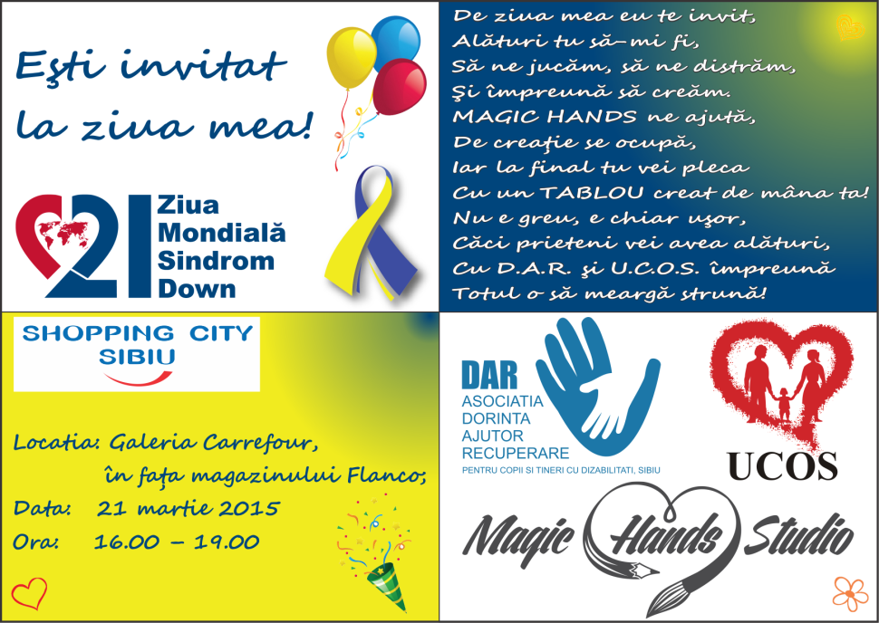 Invitatie Ziua Mondiala Sindrom Down Sibiu